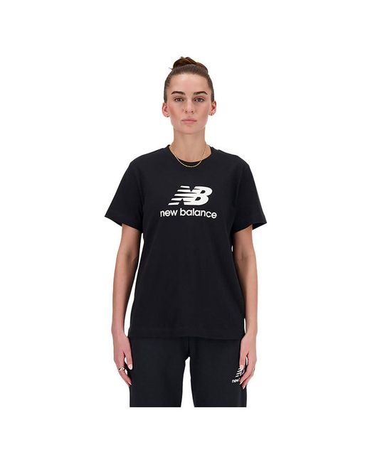 New Balance Black Sport Essentials Jersey Logo T-shirt