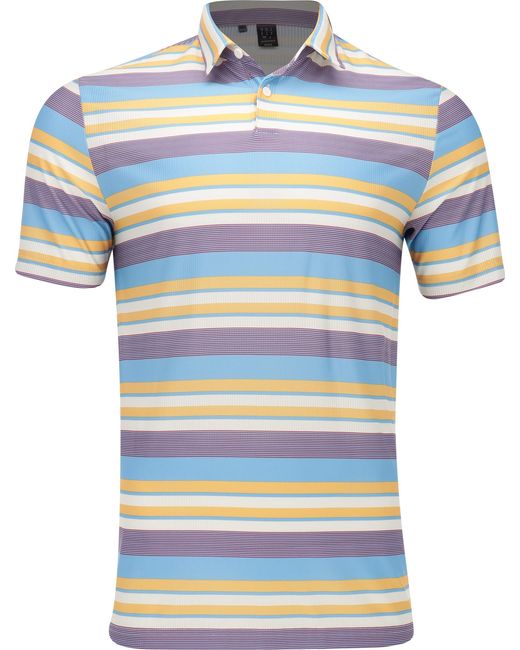 Adidas Blue Ultimate365 Heat.rdy Stripe Polo Shirt Golf for men
