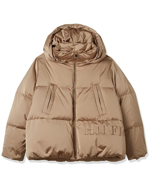 Tommy Hilfiger Natural Sateen Down Hooded Jacket Down Jackets