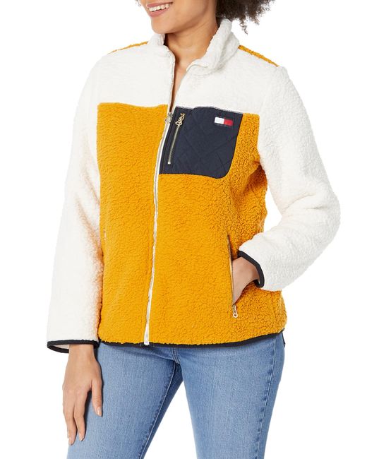 Tommy Hilfiger Casual Sportswear Jacket in Orange | Lyst