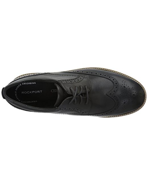 rockport marshall wingtip black