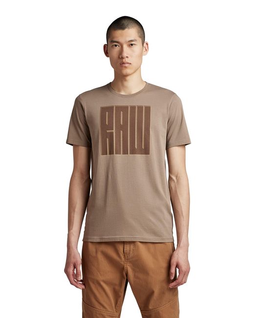 G-Star RAW Typograhy Raw Slim T-shirt in het Brown voor heren