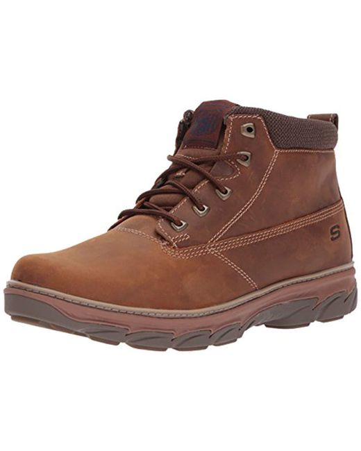 Skechers Brown Resment Alento Ankle Boots for men