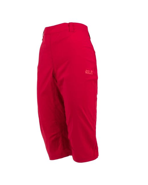 Jack Wolfskin Red Activate Light 3/4 Softshell Pants Hose rot 1503721-2301 36