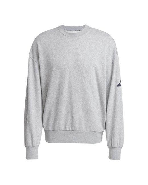 Adidas Essentials Lose Fit Three Bar Sweatshirt in het Gray voor heren
