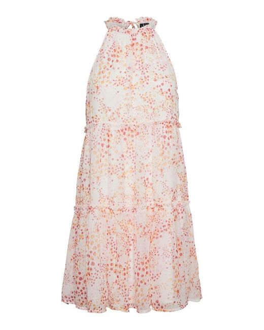 Vero Moda Pink Minikleid VMDORA KAYA HALTERNECK SHORT DRESS WVN G