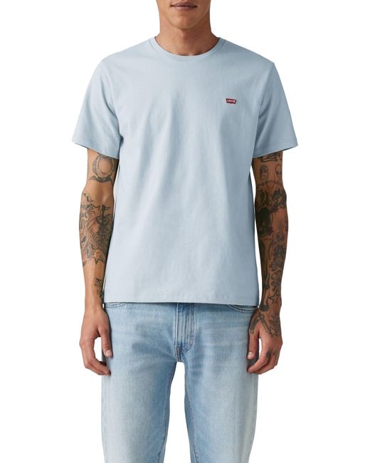 Levi's Ss Original Hm Tee Niagara Mist Slub Jer in het Blue voor heren