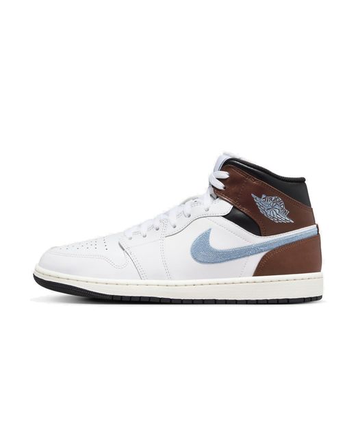 Nike White Air Jordan 1 Mid Trainers Fq7831 for men