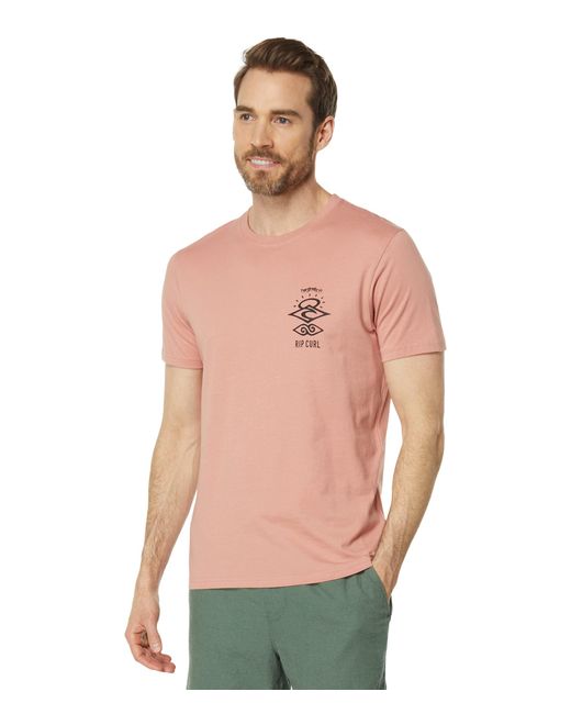 Rip Curl Search Icon Kurzarm-T-Shirt in Gray für Herren
