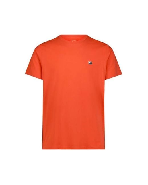 Maglietta con Logo SS T-Shirt di Lee Jeans in Orange da Uomo