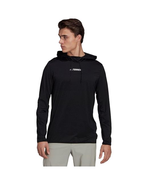 Camicia da uomo Outdoor APP di Adidas in Black da Uomo