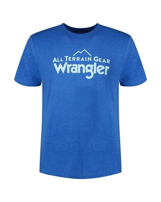 Wrangler Blue All Terrain Gear By Logo Tee T-shirt for men