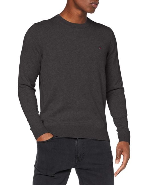 designer black crew neck jumper