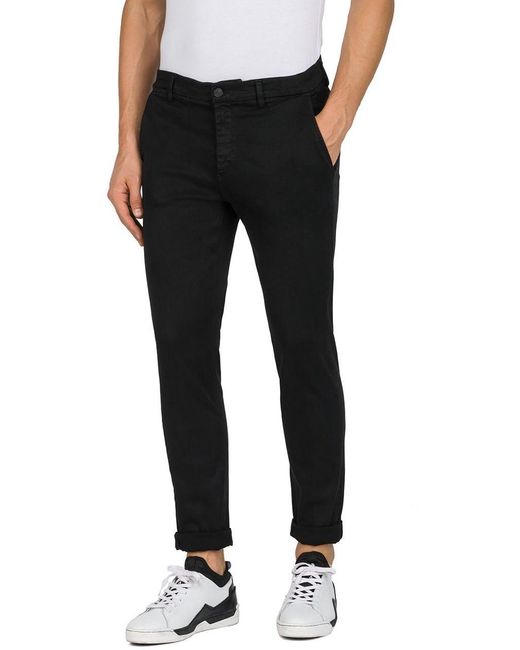 M9627 Zeumar Hyperchino Color Xlite Pantalon Replay en coloris Black