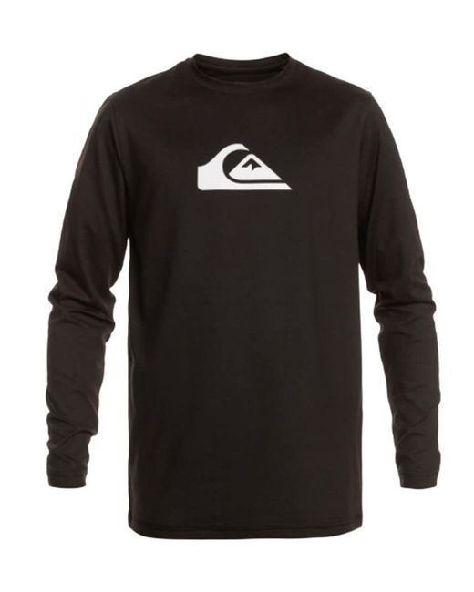Quiksilver Solid Streak Ls Long Sleeve Surf Tee Rashguard Rash-Guard-Shirt in Black für Herren