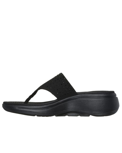 Skechers Black Go Walk Arch Fit Sandal Shoes