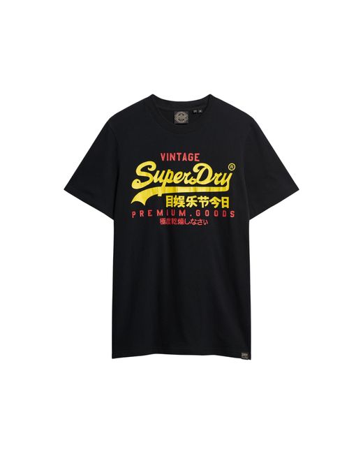 Superdry Vintage Logo Duo T-Shirt Tiefschwarz L in Black für Herren