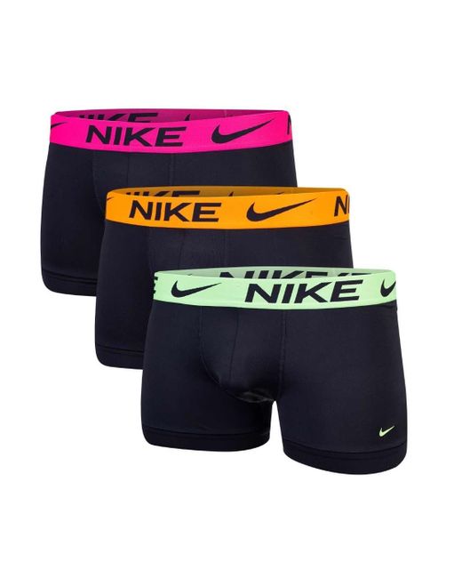 Nike Blue Boxer Shorts Pack Of 3 Black Trunk Code 0000ke1156-5i4 for men