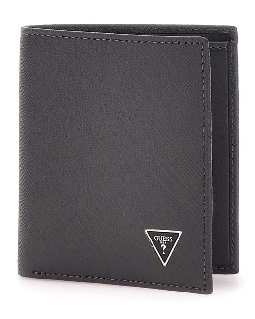 Guess Portemonnee Certosa Billford Wallet Coin Pocket Anthracite Grijs in het Black