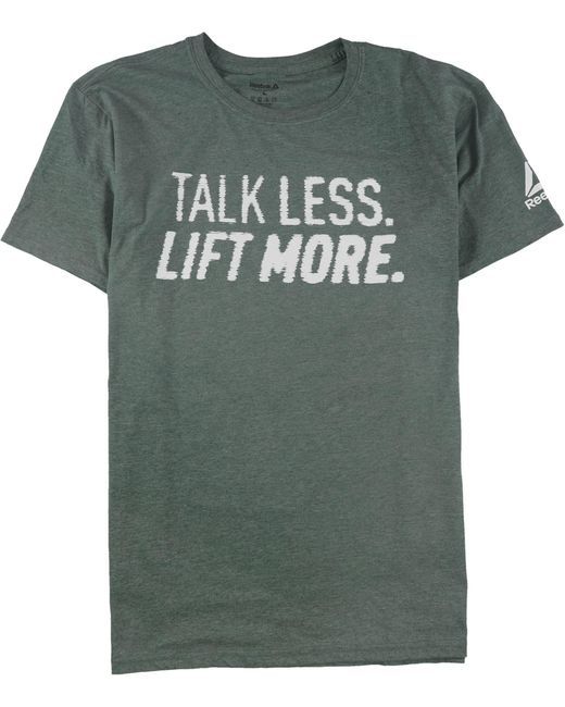 Reebok Green S Talk Less Lift More Graphic T-shirt for men