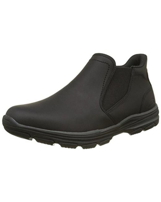 Skechers Garton Keven Ankle Bootie in Black for Men | Lyst