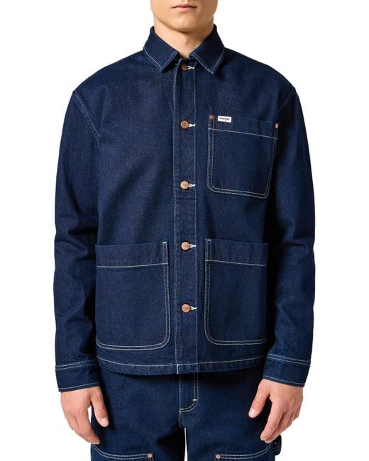 Wrangler Blue Kobe Chore Jacket for men