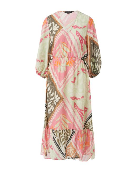 Comma, White Fließendes Kleid aus Viskosemix mit Unterkleid rosa 36