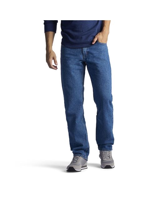 Lee Jeans Blue Big Tall Regular Fit Straight Leg Jean for men