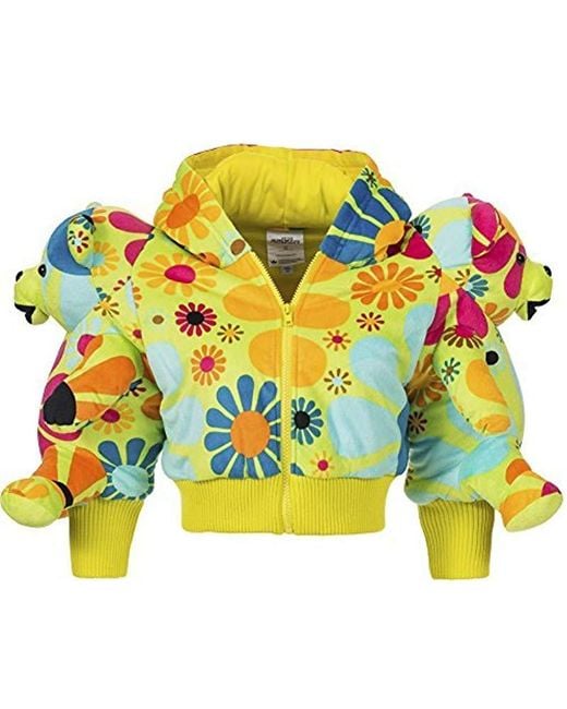 Adidas Yellow Originals By Jeremy Scott S Teddy Bear Hoodie Coat W62894 Jacket