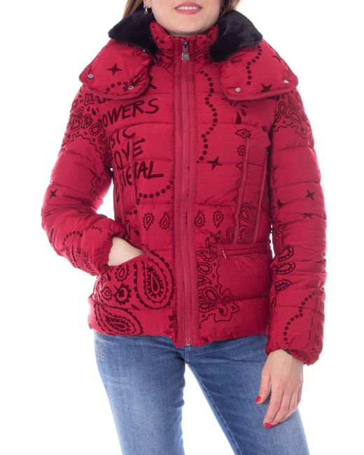 desigual red jacket