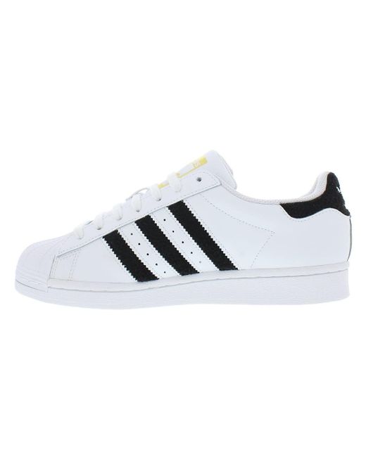 Adidas White S Superstar Faux Leather Trainers Casual And Fashion Sneakers for men