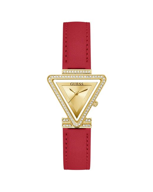 Orologio Analogico al Quarzo Donna con Cinturino in Pelle GW0504L2 di Guess in Red