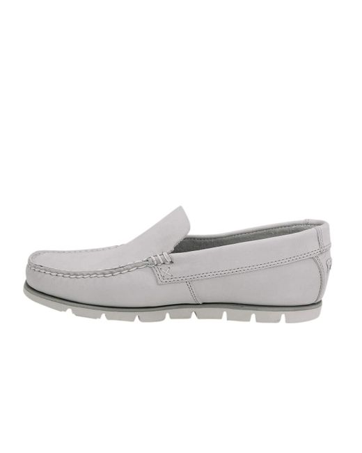 Timberland White Tidelands Venetian Leather Shoes for men