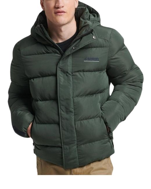 Superdry Green Quilted Jacket for men