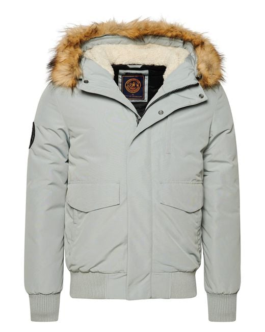 Superdry Gray S Everest Bomber Jacket for men