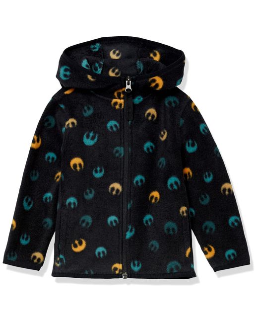 Disney | Marvel | Star Wars Chaqueta de Forro Polar con Capucha y Cremallera Completa Niño Amazon Essentials de hombre de color Blue