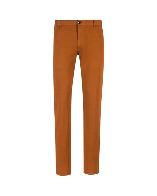 HUGO Brown S Heldor Slim Fit Trousers Rust/copper 48w / 32l for men