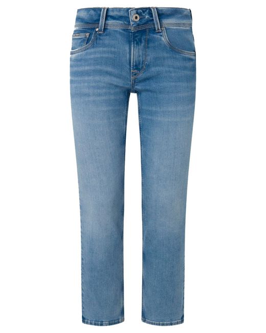 Pepe Jeans Blue Single Button Slim Low Waist Pl204587 Jeans