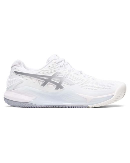 Asics White Gel Resolution 9 Clay Sneaker