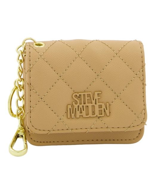 Steve Madden Natural Bwren Flap Wallet mit Schlüsselring