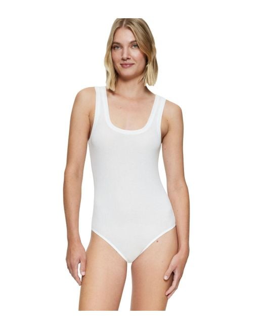 Amazon White Shirt Bodysuit Womens Solid Color Stretchy T-Shirt