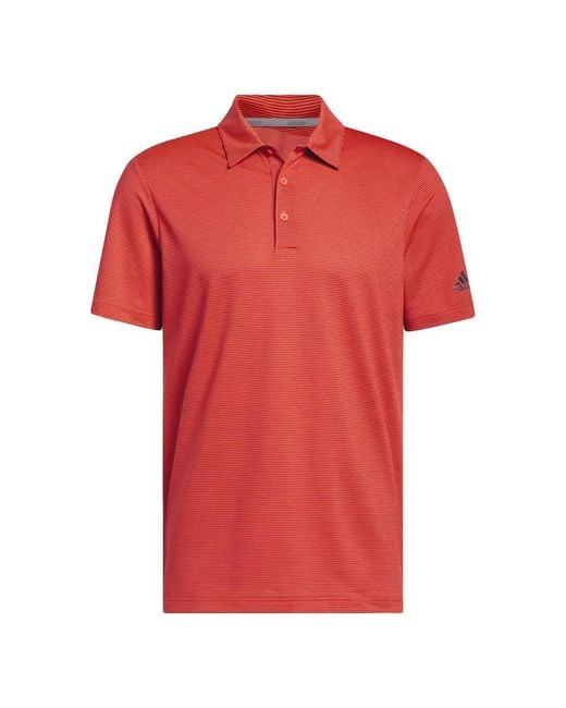 Adidas Red S Ottoman Stripe Polo Shirt for men