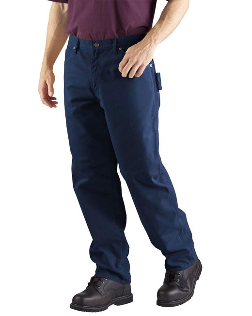 Dickies Blue Mens Relaxed Fit Sanded Duck Carpenter Jeans for men