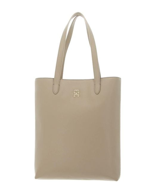 Tommy Hilfiger Natural Th Casual Slim Tote Ns Bag With Interior Pockets