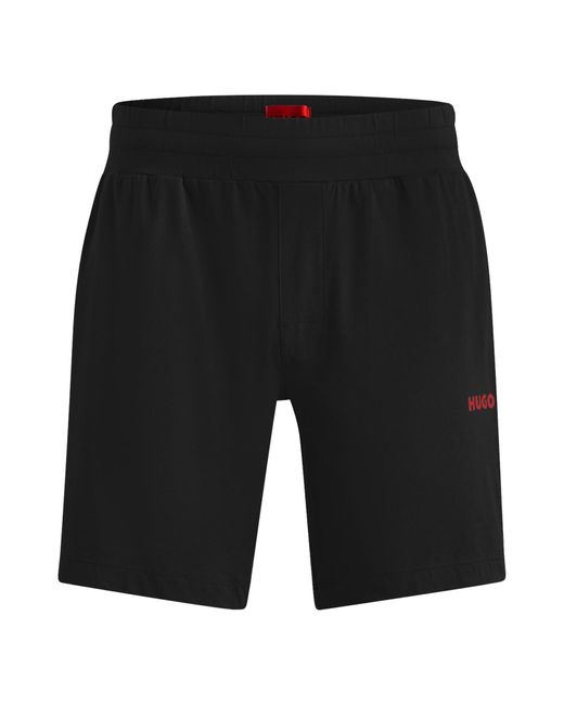 HUGO Black Linked Shorts Cw Loungewear Short for men