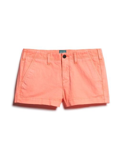Superdry Pink Chino Hot Shorts Neonrot 38