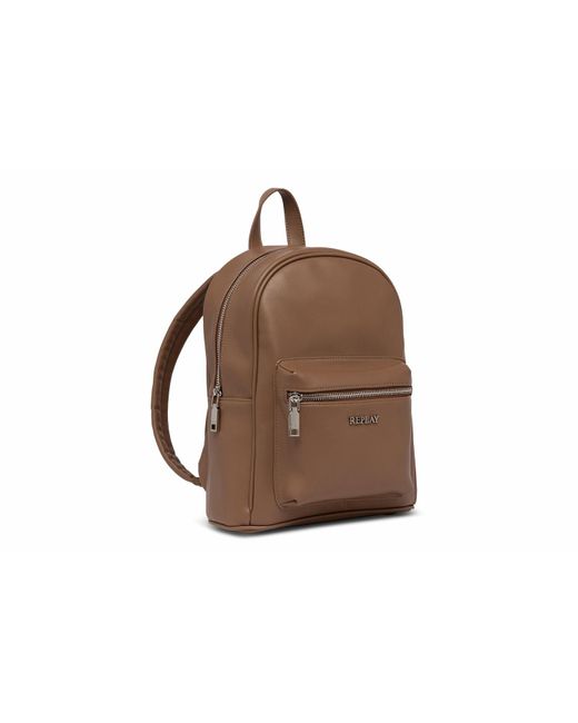 Zaino da donna in ecopelle di Replay in Brown