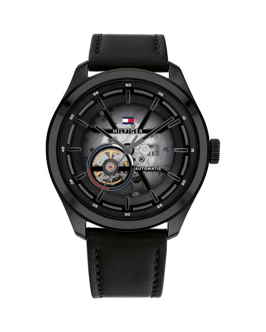 Reloj automático para Hombre con Correa en Piel Negro - 1791887 Tommy Hilfiger de hombre de color Black