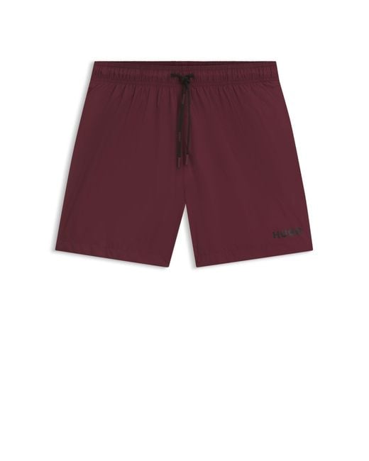 HUGO Badeshorts Mit Logo-Print in Red für Herren