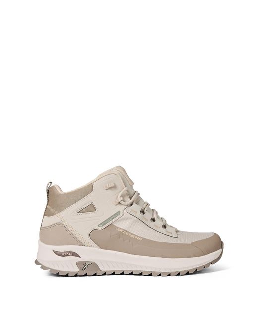 Skechers Natural Waterproof Hotmelt Overlay High Top Hiking Boots Taupe 4 Uk